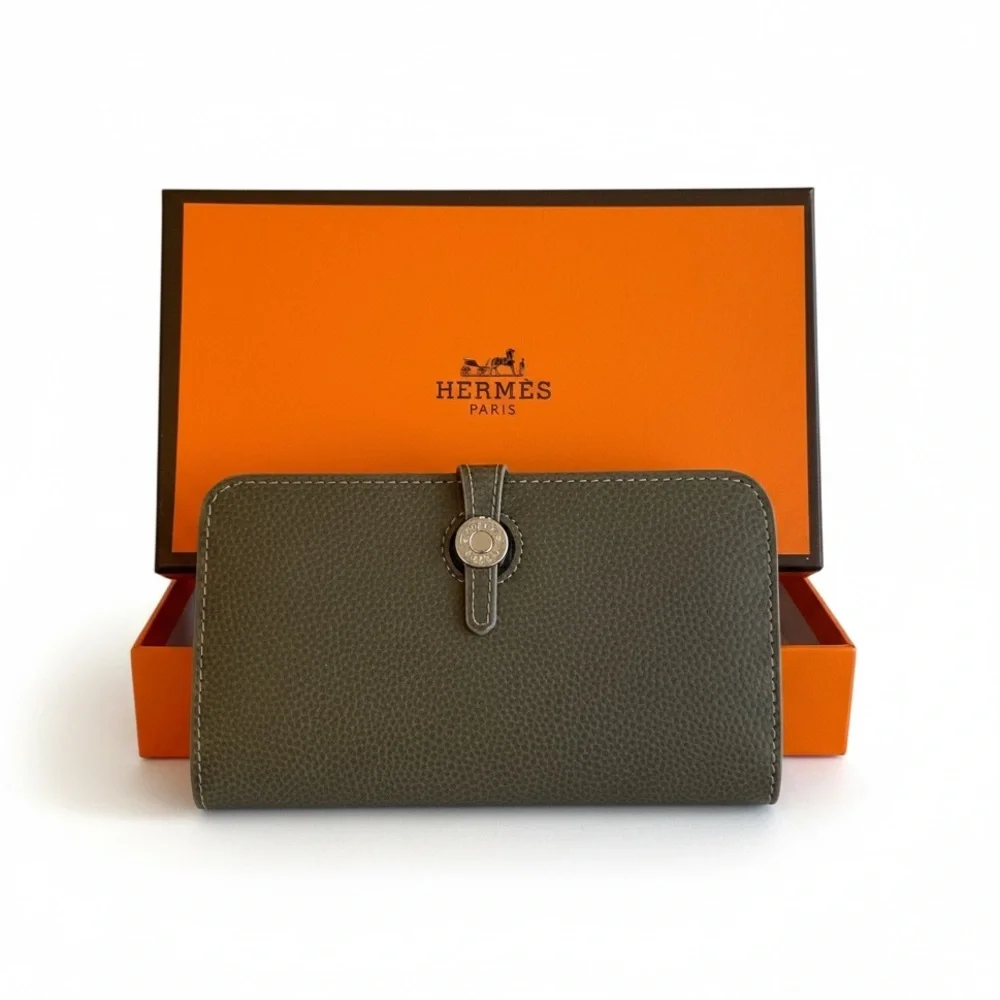 🆕 Luxury “HERMES” Style Dogon Compact wallet 🆕 - Picture 2 of 7